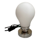 Nino bulb lamp, steel and glass