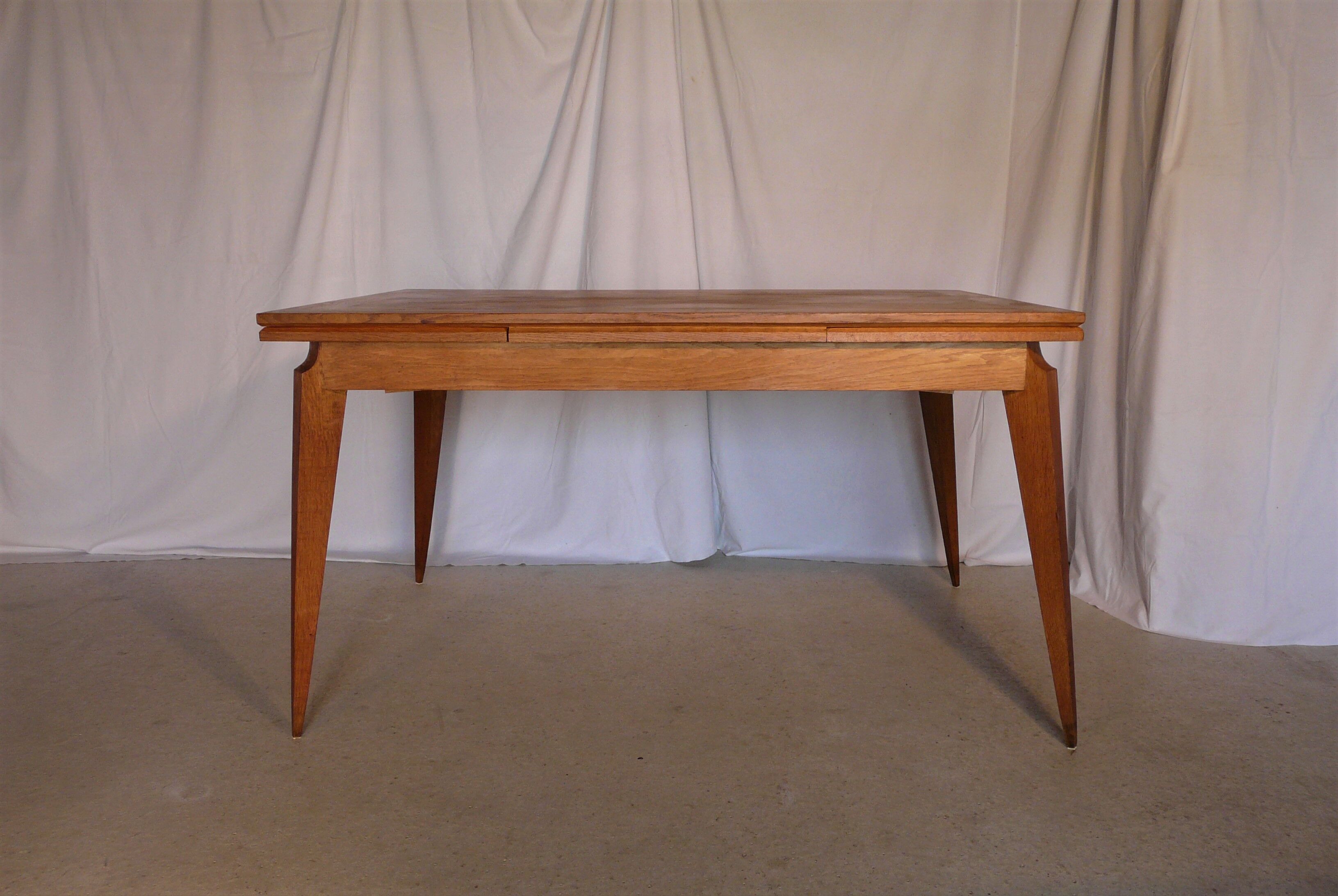 Vintage extendable rectangular table 50s