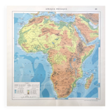 Old Africa map 43x43cm from 1950