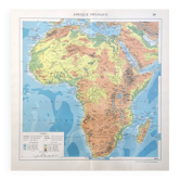 Old Africa map 43x43cm from 1950