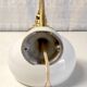 Brass and opaline gooseneck wall lamp – early twentieth century