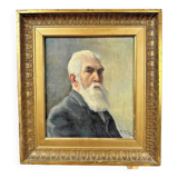 Oil on canvas of a portrait "Mr. Veillon"