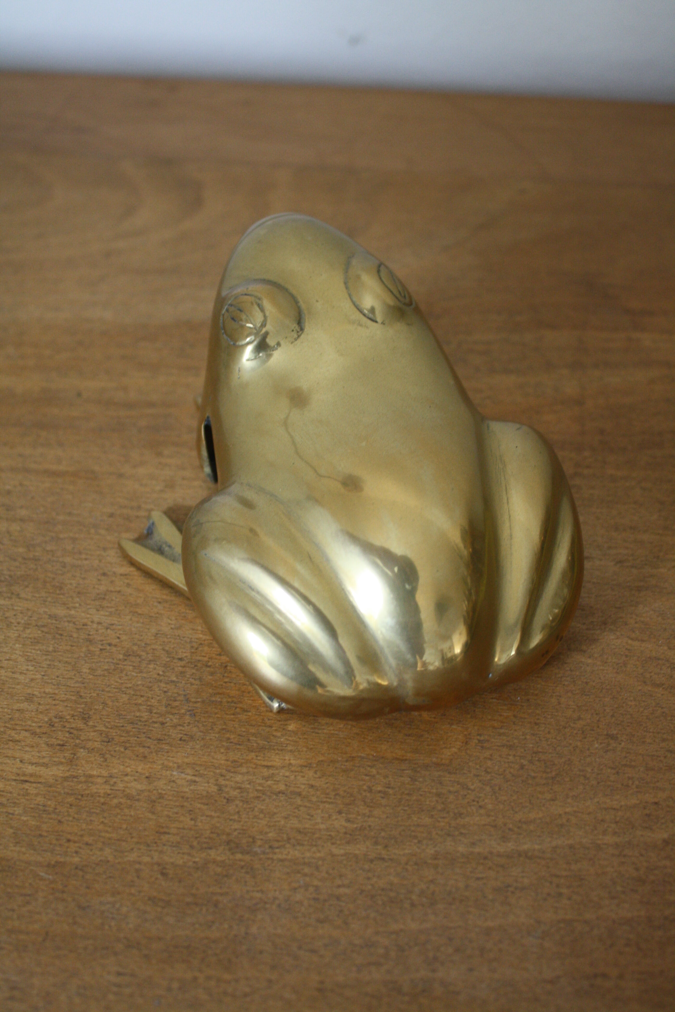 Vintage brass frog