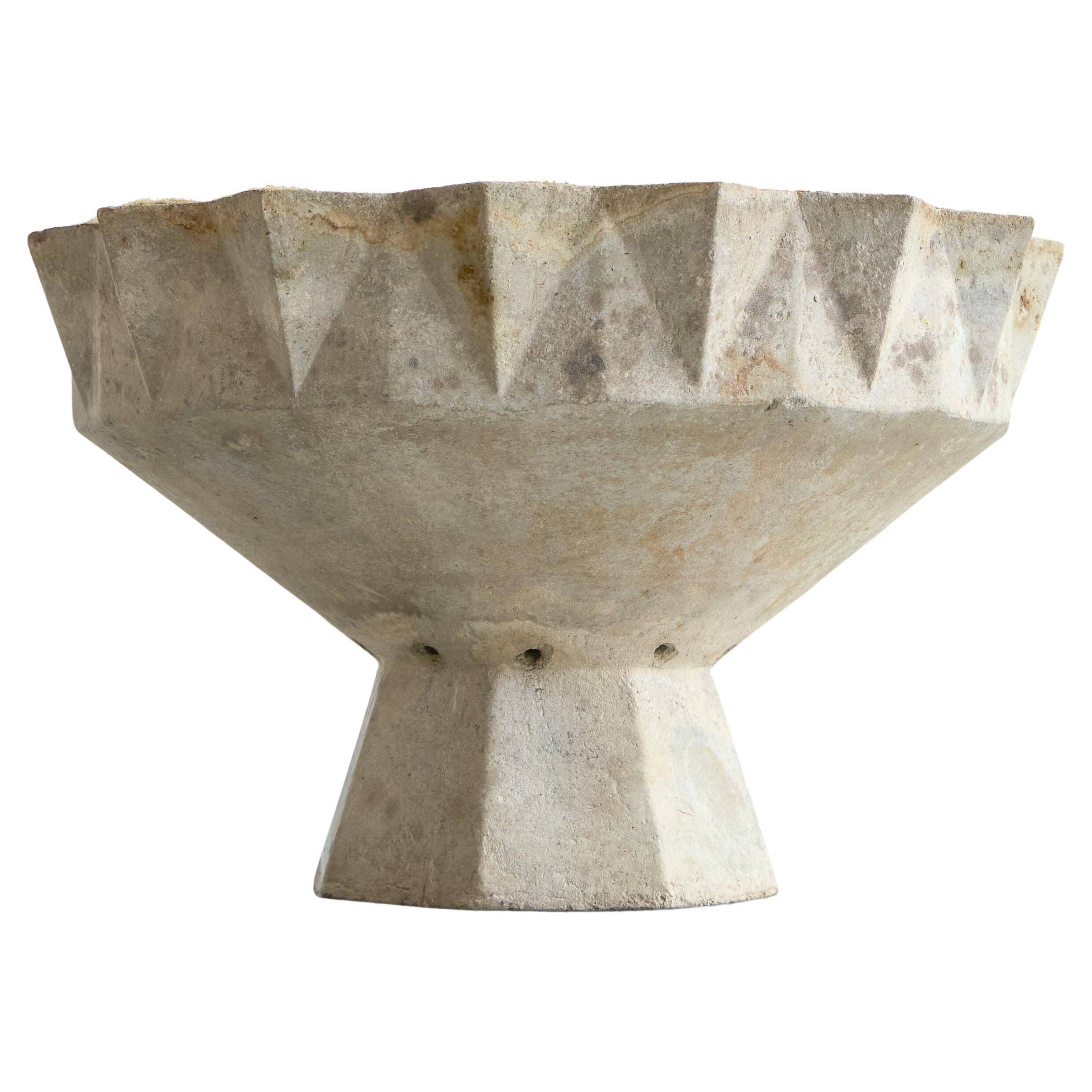 Willy Guhl monumental concrete chalice from the 1960s.