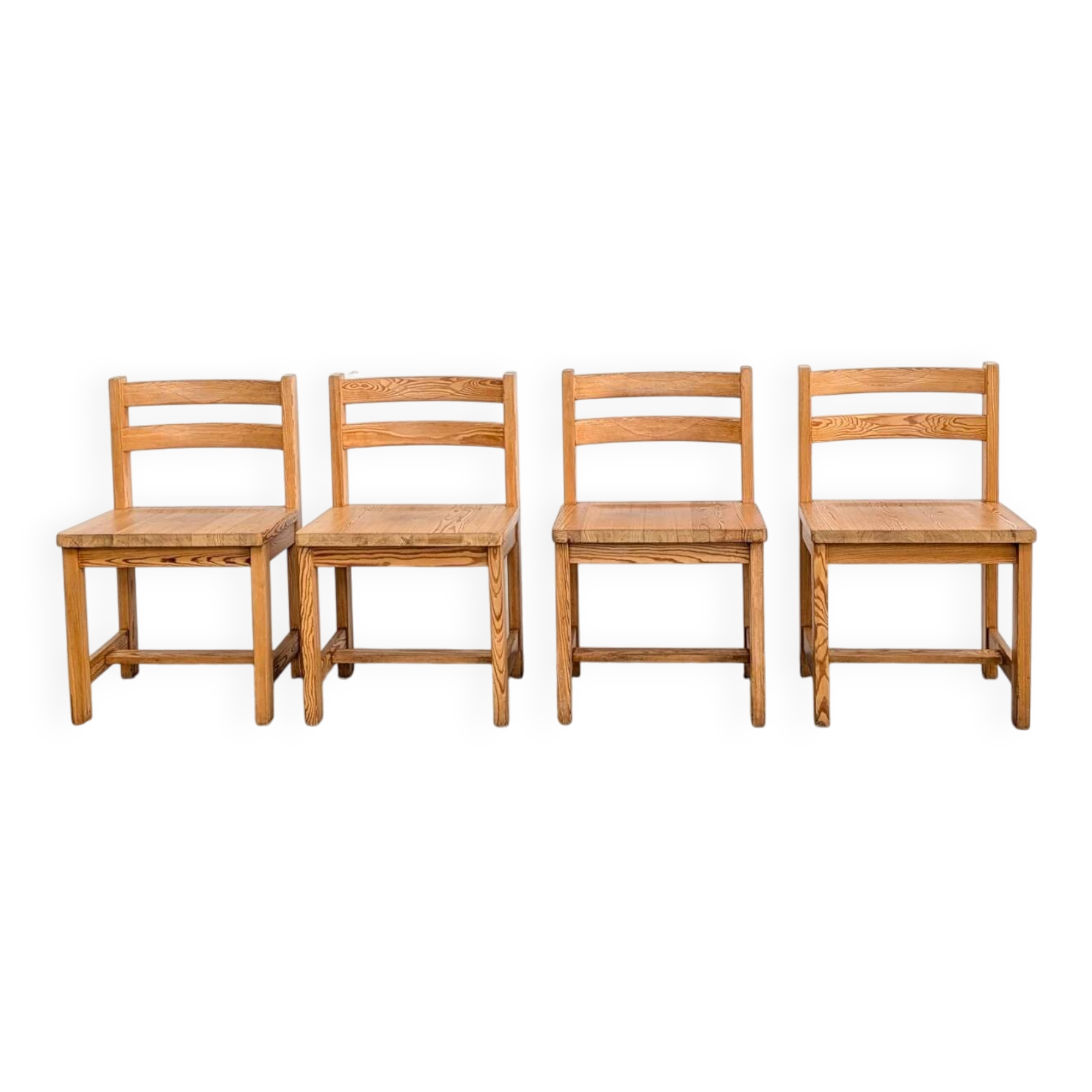 Scandinavian pine chairs, set of 4