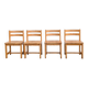 Chaises en pin scandinave, lot de 4