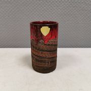 Vase with run-glaze, Denmark, 1970s. Made by Ernst Faxe