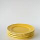 Set of 6 Badonviller lemon yellow dinner plates, 1960