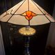 Tiffany floor lamp with stained glass shade
