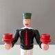Wooden miner from the Erzgebirge, candle holder, vintage decoration, Christmas