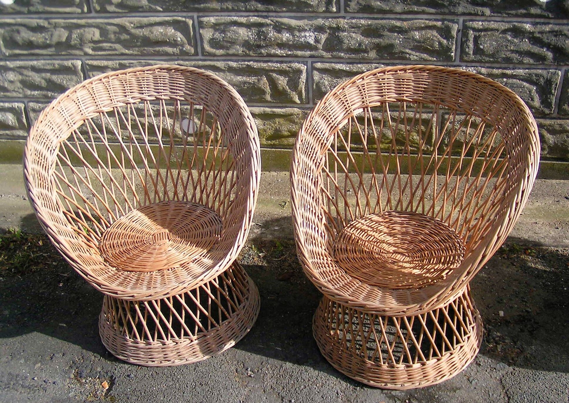 Rattan basket chairs