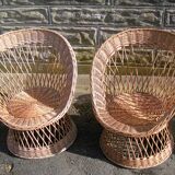 Rattan basket chairs