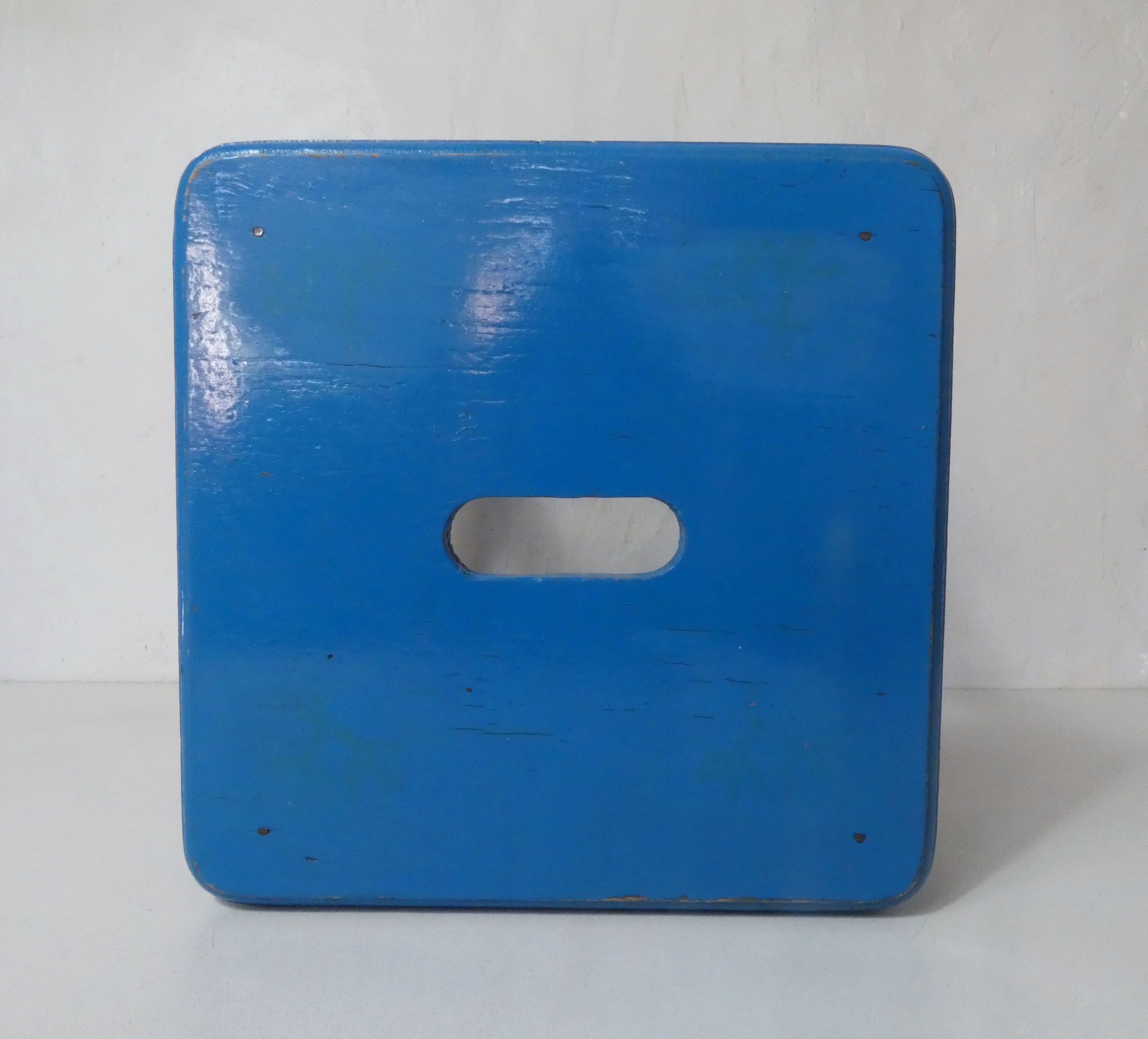 Painted wooden workshop stool