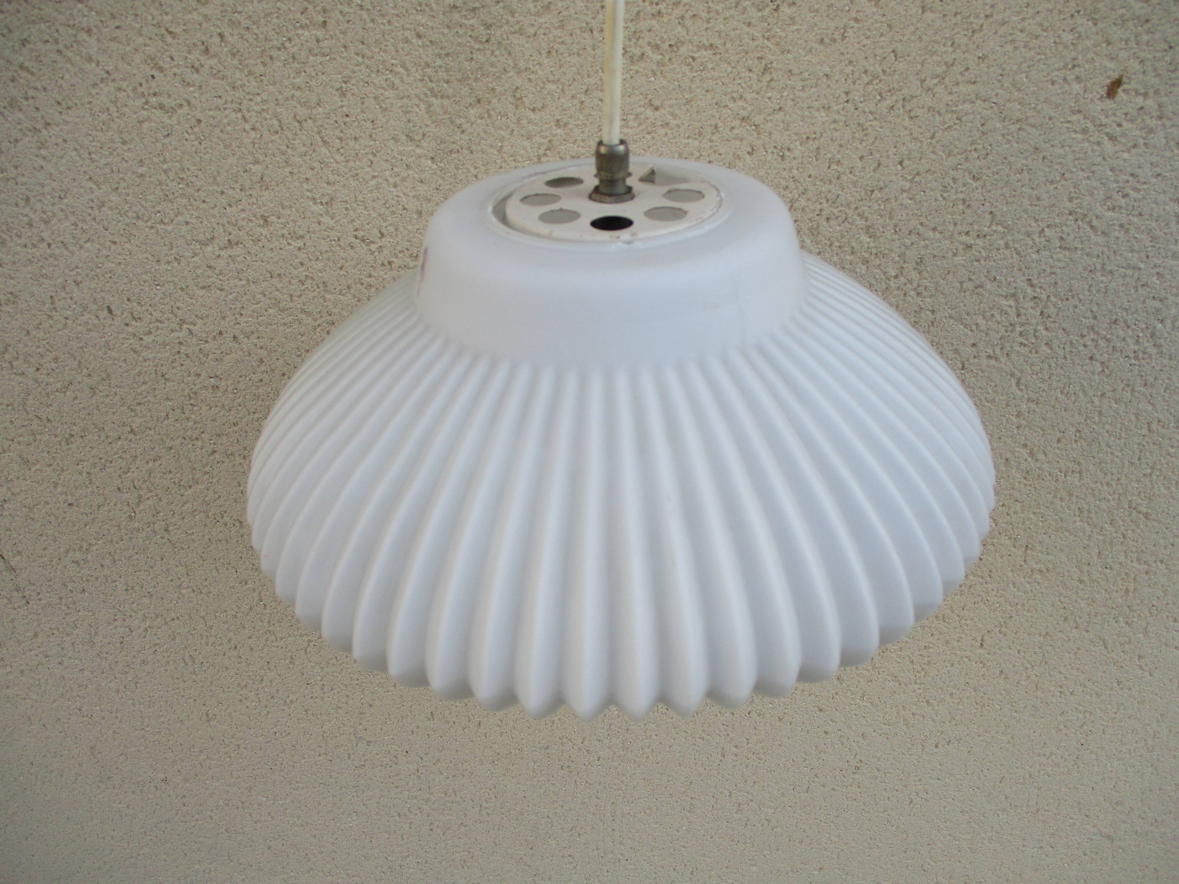 Scandinavian opaline hanging lamp