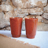 2 coffee cups / Mazagran in Digoin sandstone