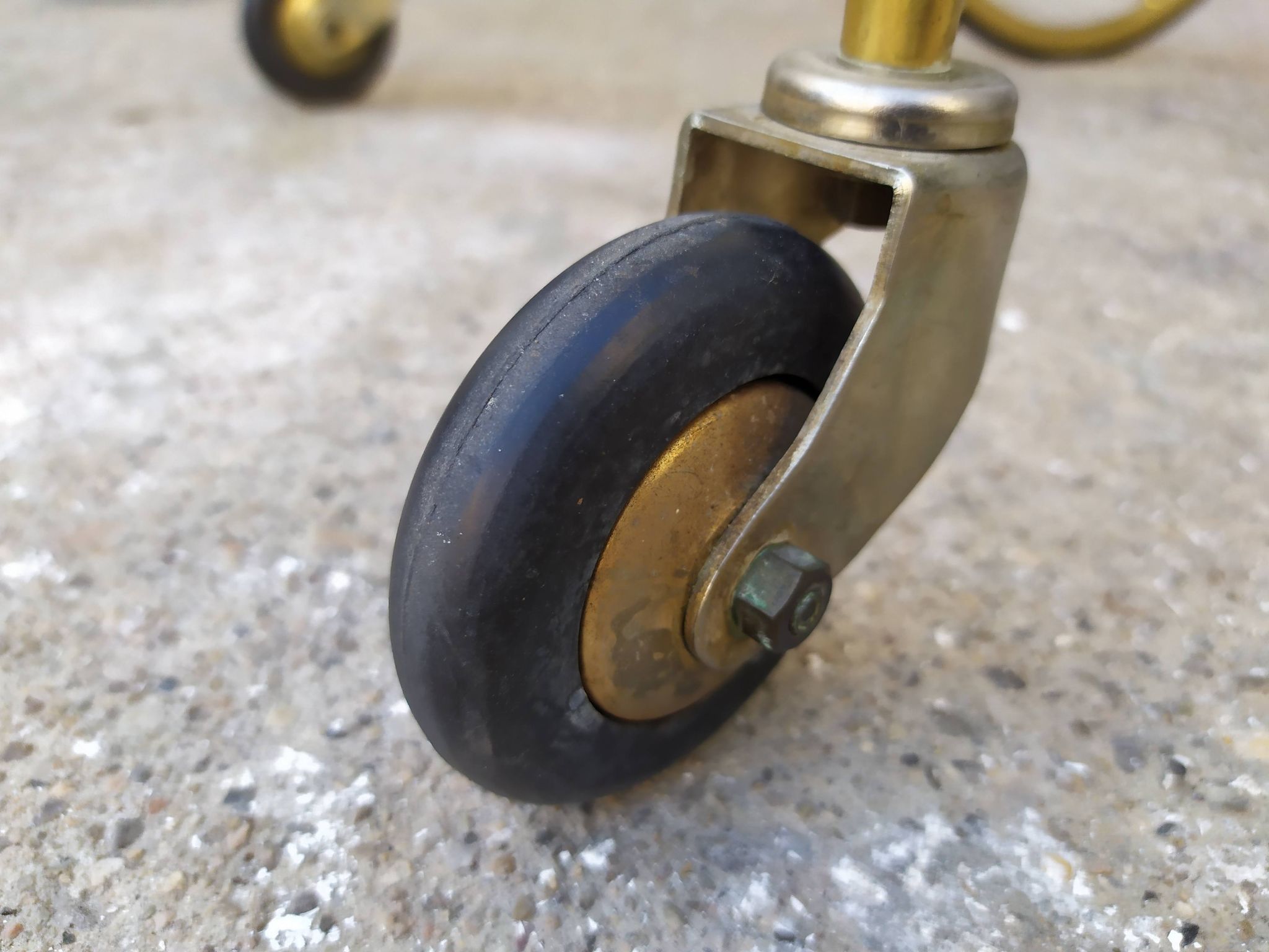 Golden brass cart