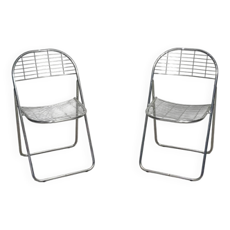 Åland metal folding chairs Niels Gammelgaard IKEA 70s.