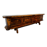 Solid olive wood sideboard from Maison Skela, 1960s