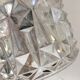Scandinavian pendant lamp in molded glass and teak