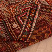 Burgundy Vintage Moroccan Rug 168 x 297 cm, Berber Wool Rug, Handmade Rug