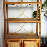 Vintage rattan shelf