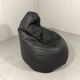 Fauteuil lounge en cuir modèle large Sacco de Zanotta des années 1980.