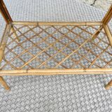 Pair of rattan bedside tables, 1960s-70s