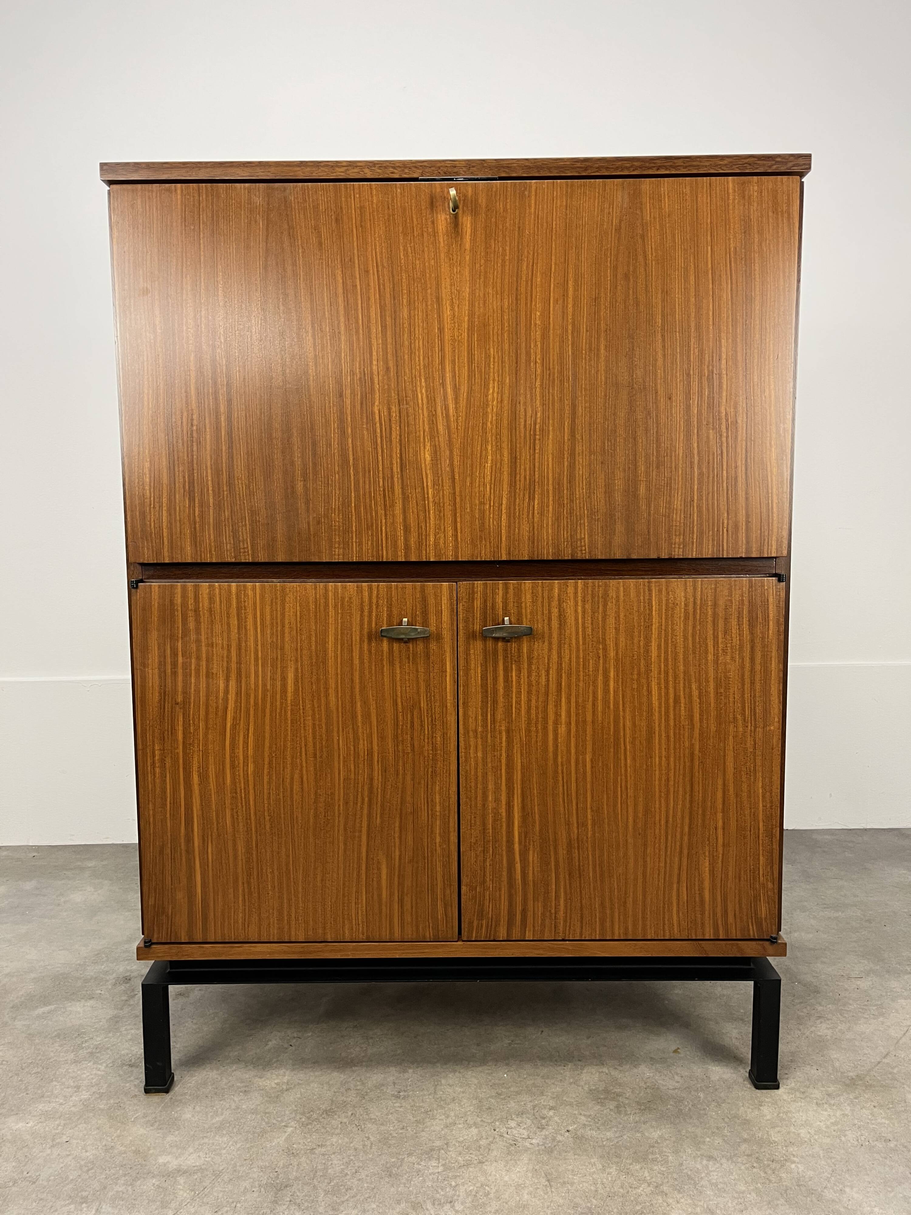 Marcel Gascoin secretary desk, reconstruction style, 1950s, for Alveole