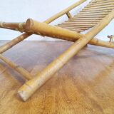 Vintage bamboo deckchair
