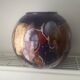 Painted ceramic vase S.E.C Italy
