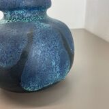 Set of Two Pottery Fat Lava Vases "Multi-Color" by Scheurich, Germany, 1970s