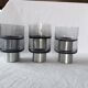 Lot of 6 vintage stainless feet glasses