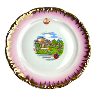 Assiette en porcelaine et or Bad Kissingen