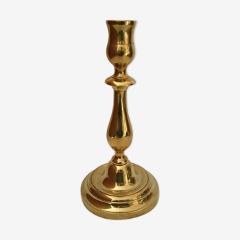 Bougeoir flambeaux cuivre laiton doré XIXe siècle