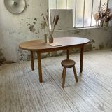 70s oval pine table from Les Arcs