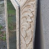 Large beveled mirror 1900 patinated in gray
