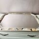 Vintage floral mirror in wood and cut glass, 80s