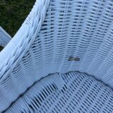 Set of vintage f rattan chairs