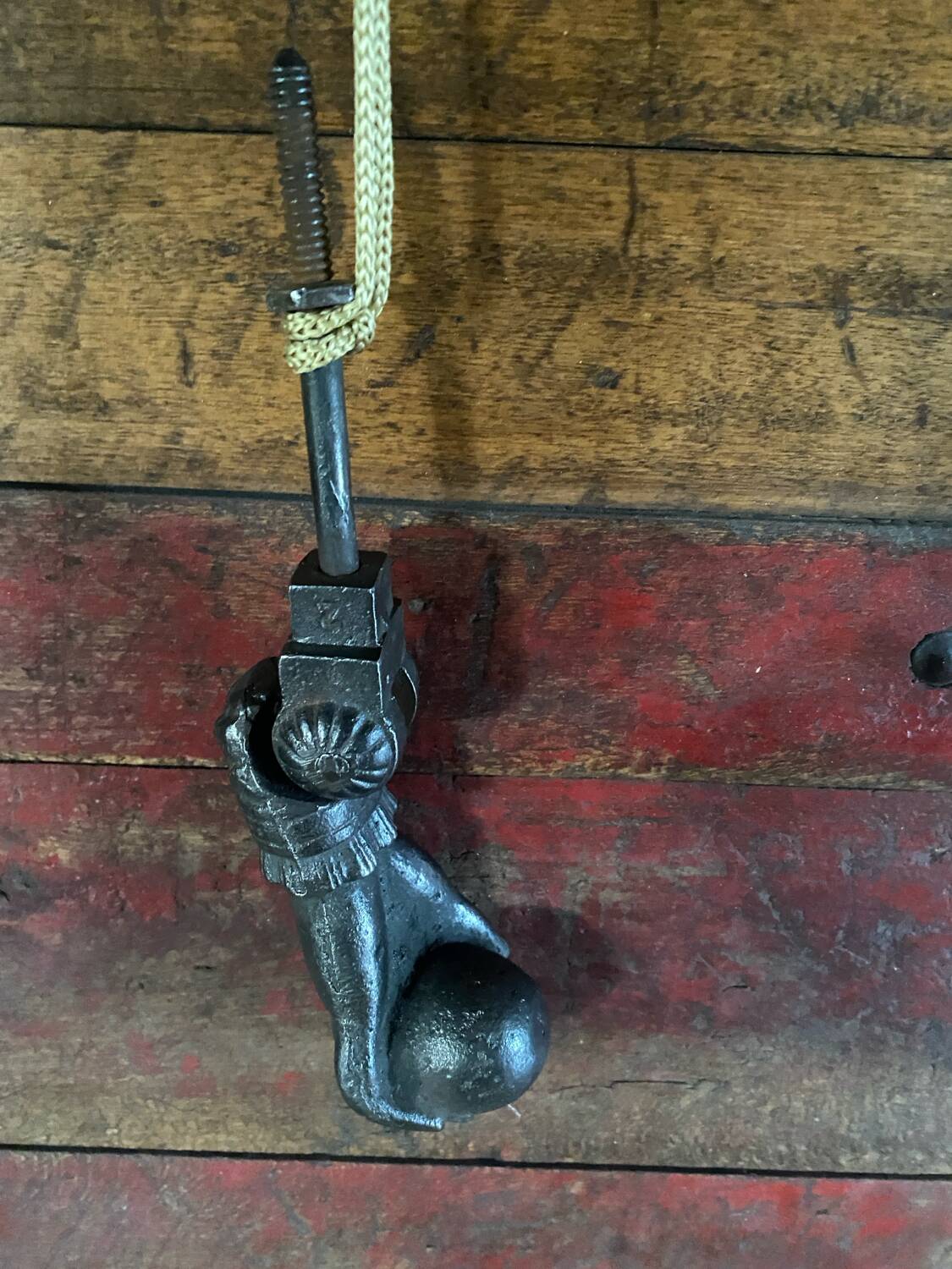 19th century cast iron “hand” door knocker