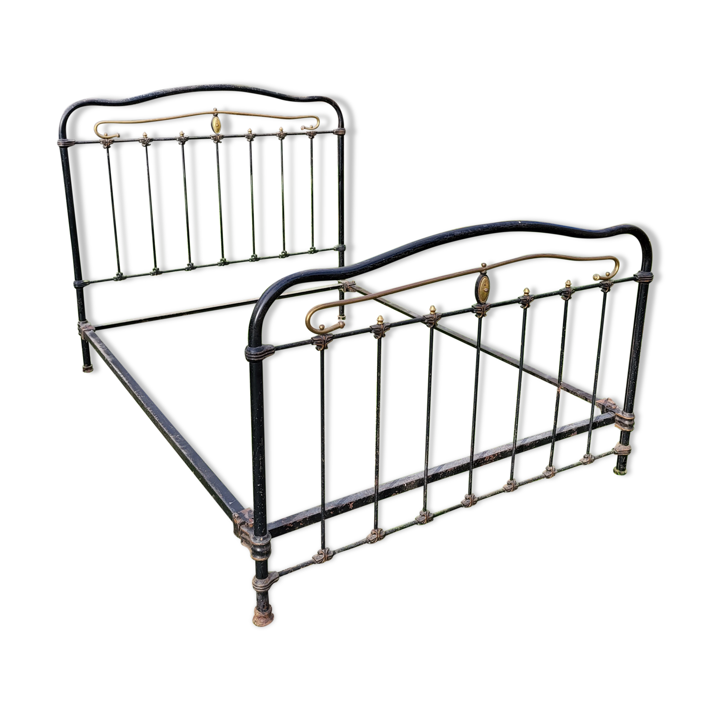 Wrought iron metal bed 2 places