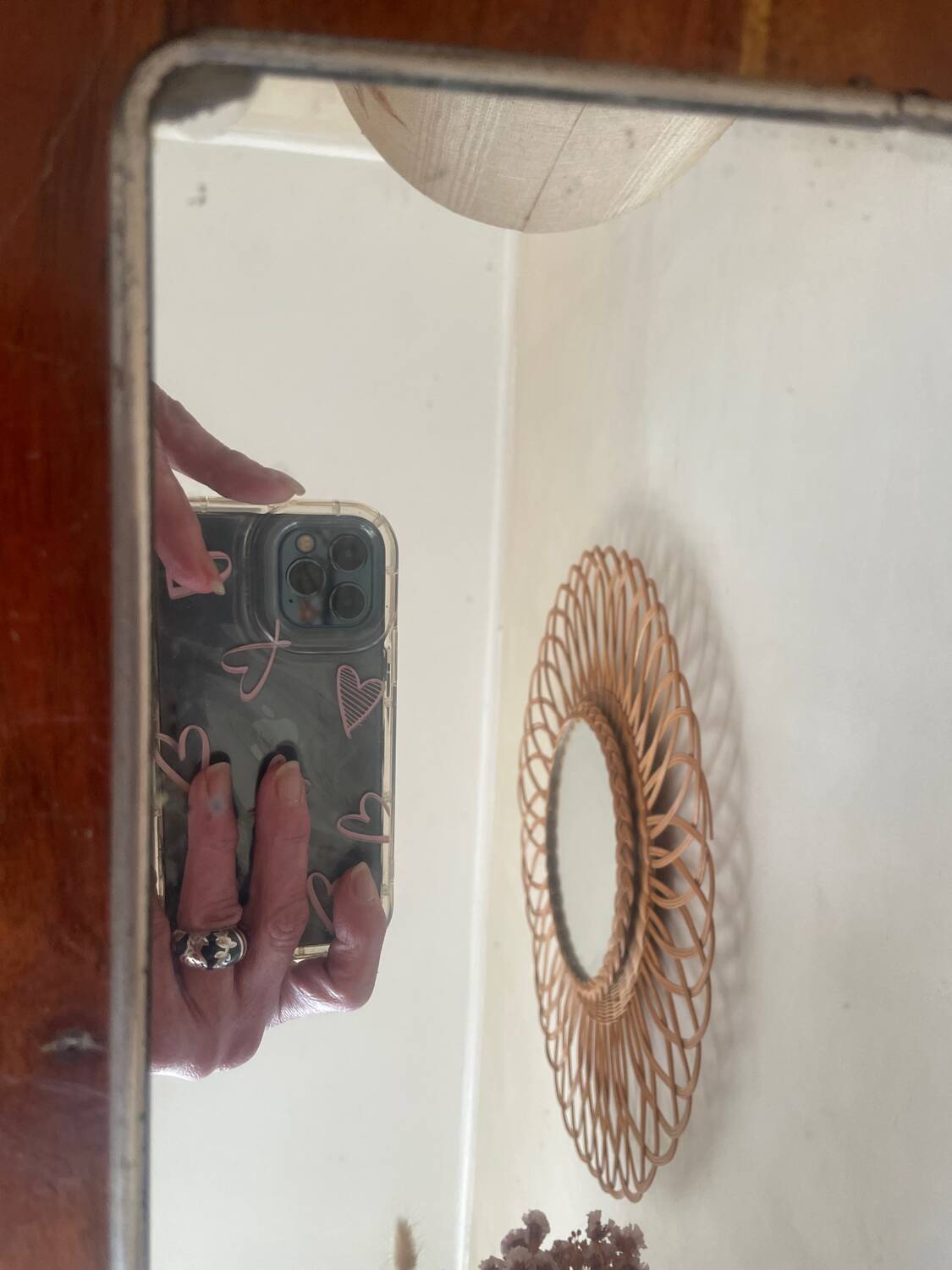 Barber mirror in its original state.