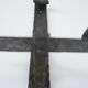 Brutalist iron mid-century french double arm wall light