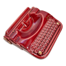 Burgundy Japy typewriter ashtray