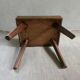 Tabouret en bois et Skaï, vers 1960, scandinave