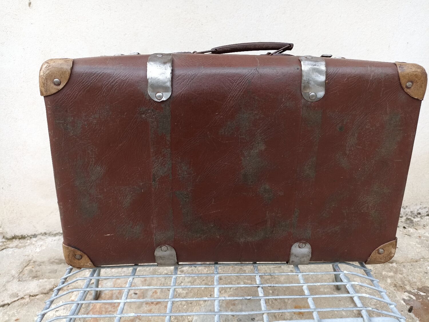 Antique cardboard suitcase