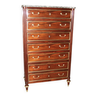 Louis XVI style mahogany chest of drawers, 18th century