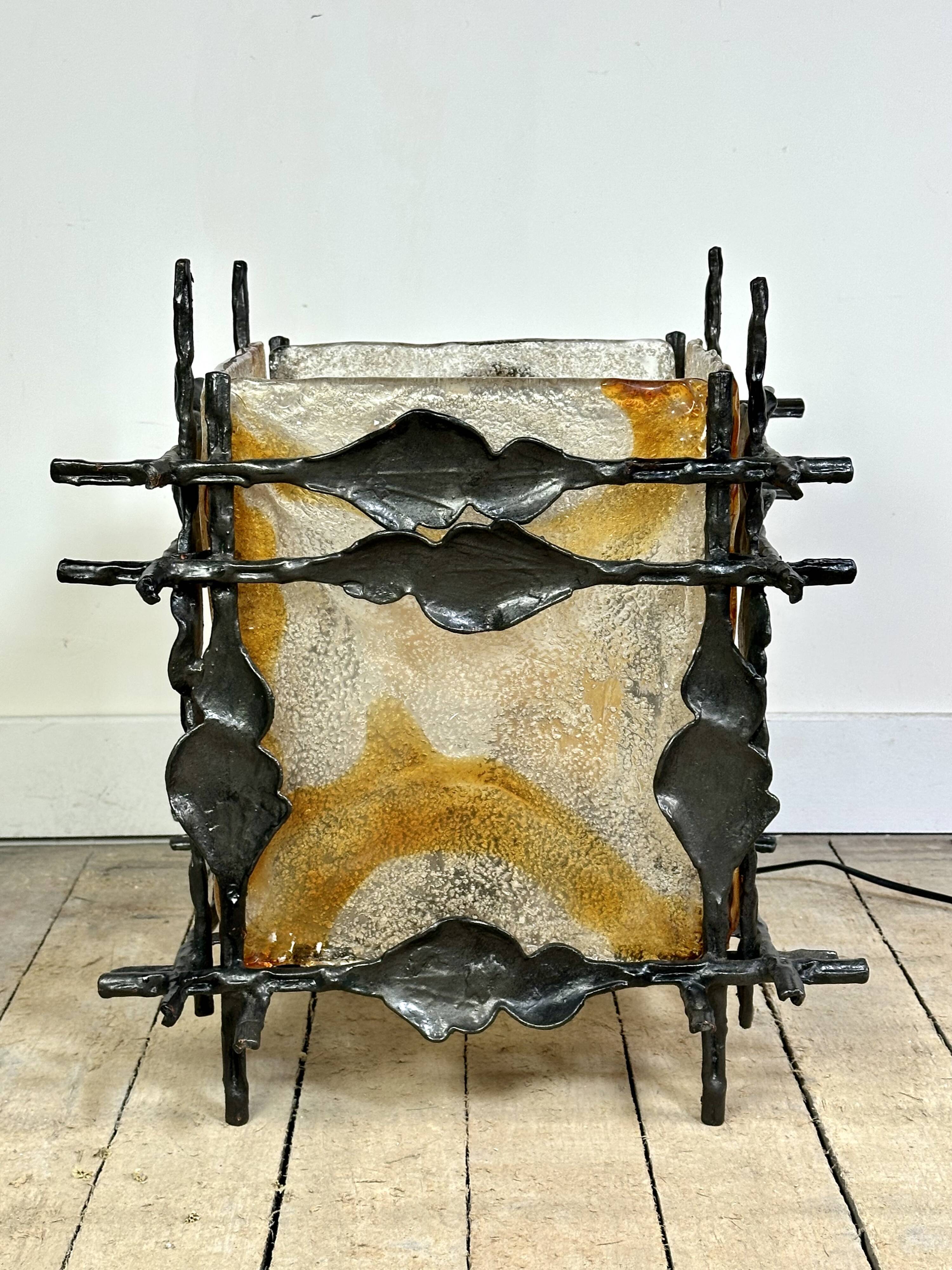 Brutalist lamp from the 1960s by Tom Ahlström and Hans Ehrich.