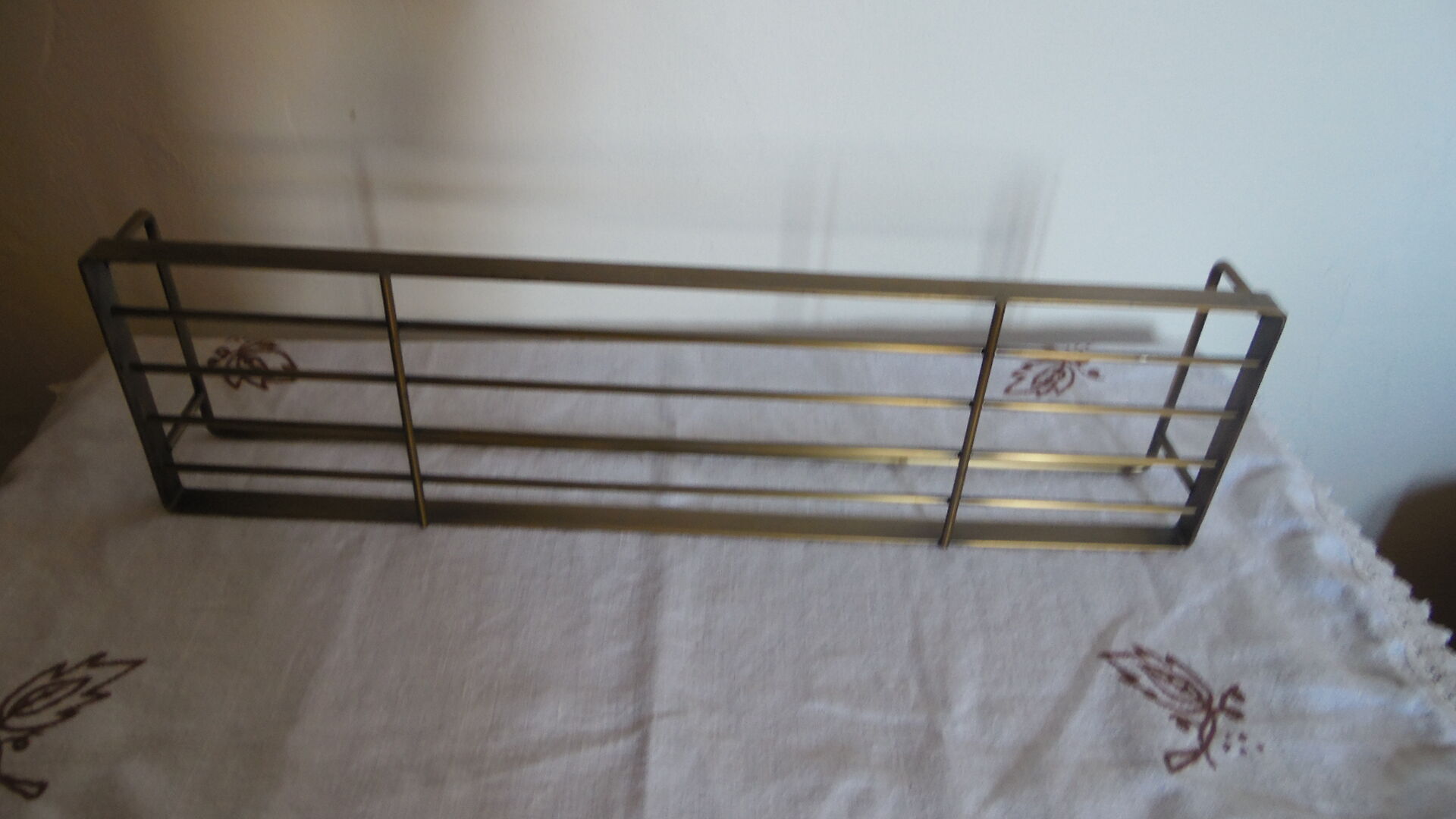 Brass metal shelf