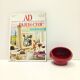 Vintage Spheric Red Glazed Ceramic Ashtray by Gabbianelli, Italy