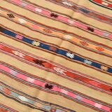 Vintage Striped Pattern Multicolor Kilim Rug, 183x239Cm